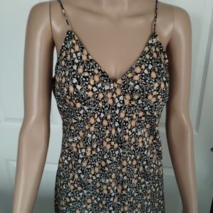 Nili Lotan Black and Cream Floral Maxi Dress